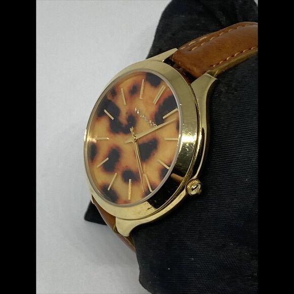 Michael Kors Slim Runway MK2327 Women's Brown Leather Analog Dial Watch UC624 - Picture 4 of 12